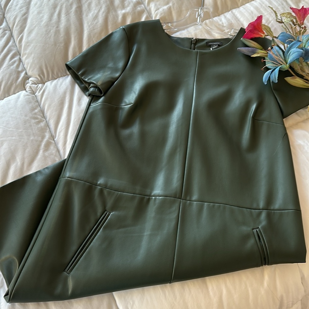 Ann Taylor Faux Leather Dress - 6